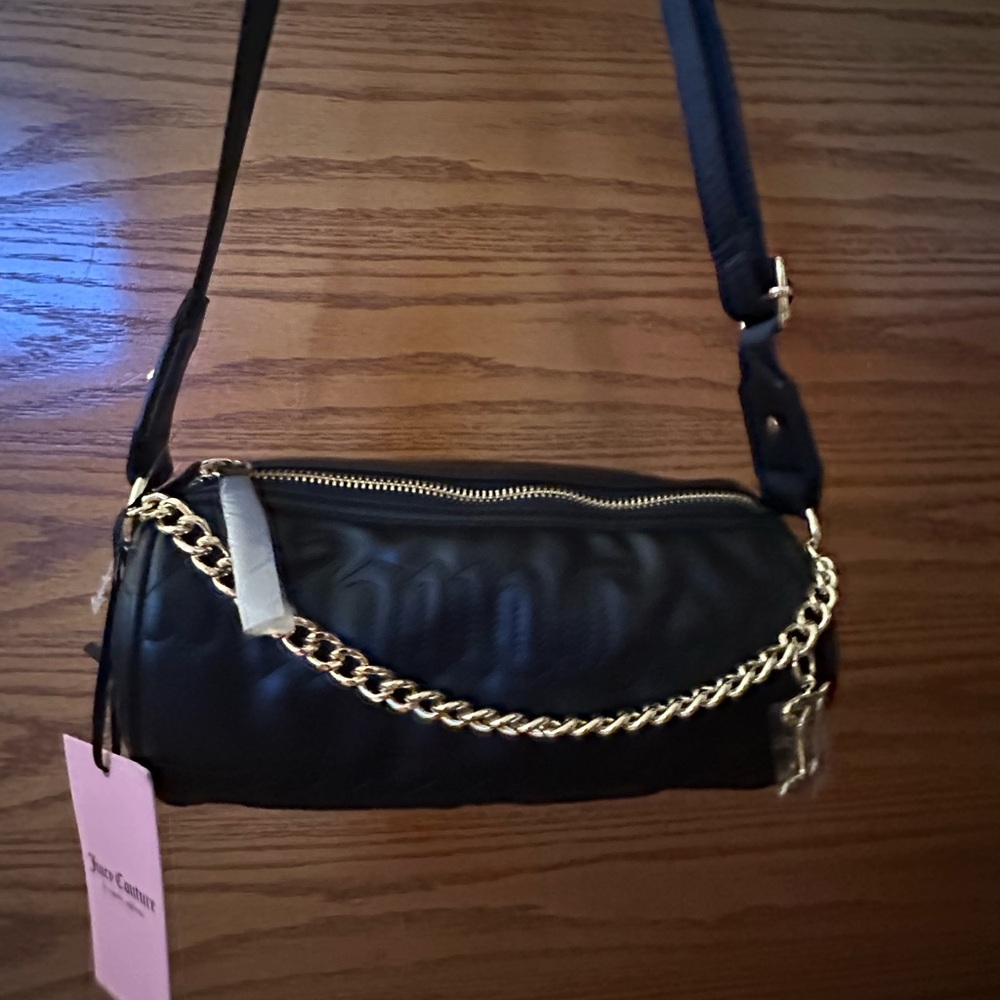 SOLD
Juicy couture Black Shoulder Bag with Gold Chain